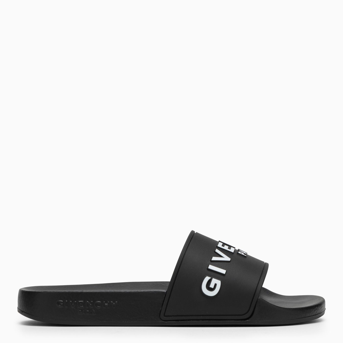 Black Slide slippers with logo | The Double F