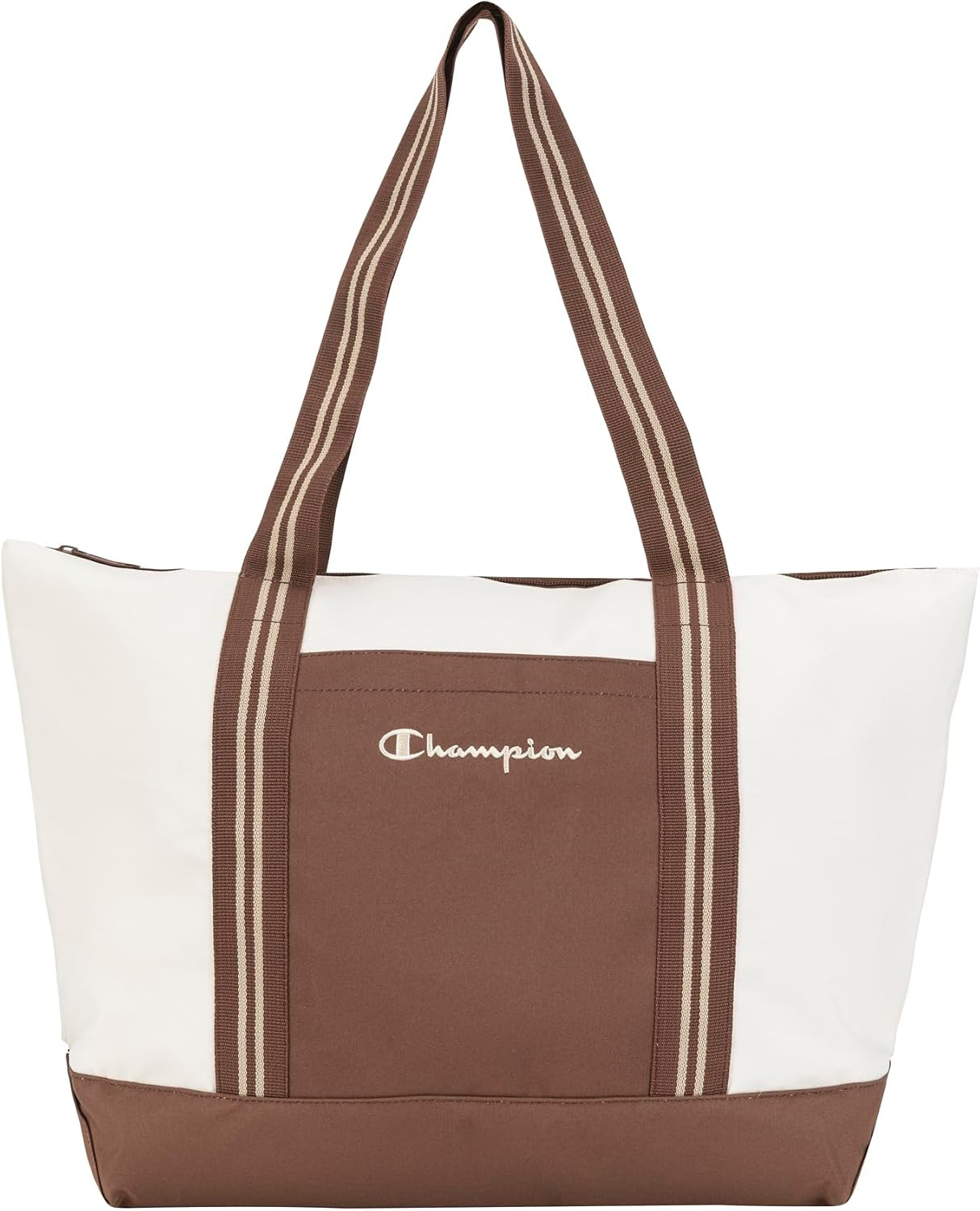 Champion womens Varsity Tote Bag with Zip Closure and Interior Mesh Pockets for Work, Travel, Daily Use | Amazon (US)