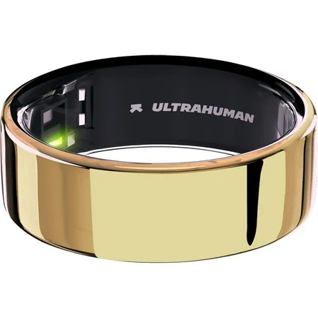 Ultrahuman Ring AIR Size 5 - World’s Lightest Sleep-Tracking Wearable - Bionic Gold | Walmart (US)