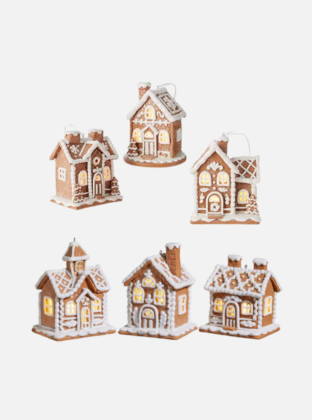Lighted Gingerbread House Ornaments | House of Jade Home