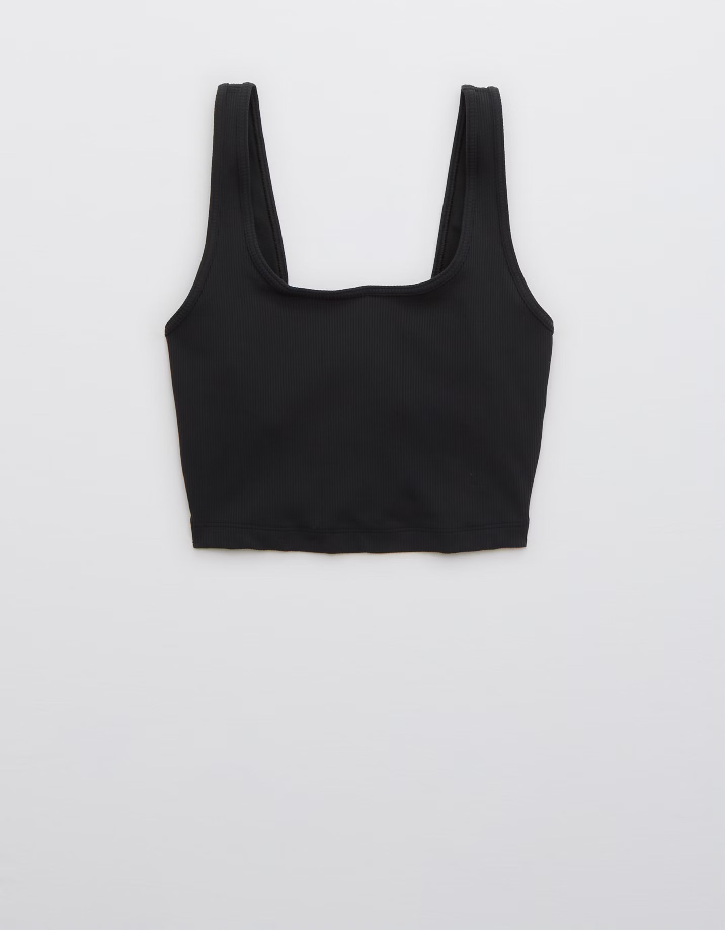 OFFLINE Ribbed Square Neck Longline Sports Bra | American Eagle Outfitters (US & CA)