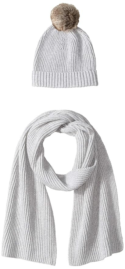Amazon Essentials Women's Pom Knit Hat and Scarf Set | Amazon (US)