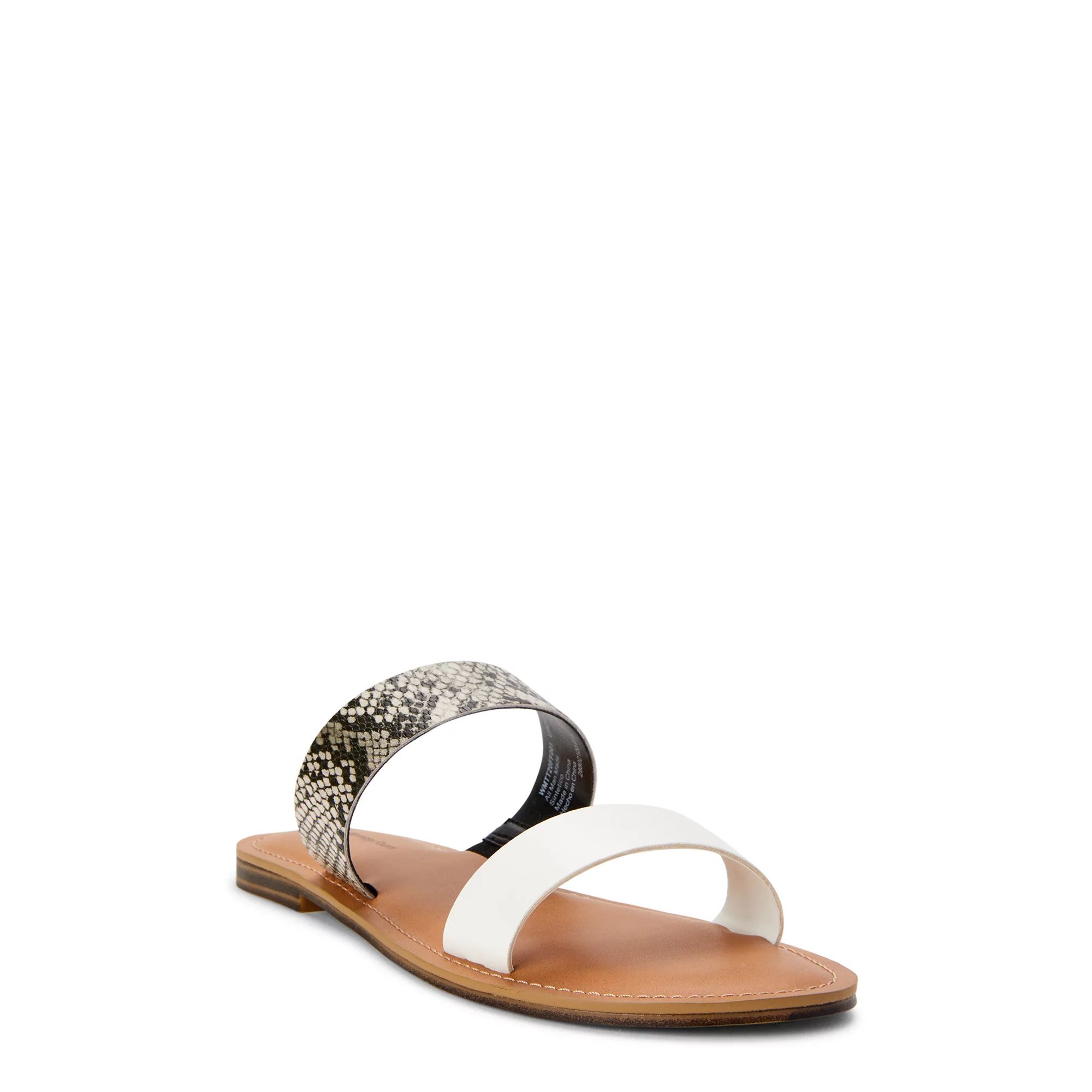 Time and Tru Women's Two Band Sandals | Walmart (US)