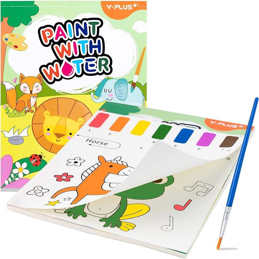 YPLUS Paint with Water Books for Toddlers, Watercolor Painting Paper for Kids Ages 1-3, 2-4, Art ... | Amazon (US)