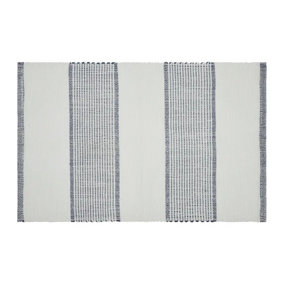 Indoor/Outdoor Striped Accent Rug, Blue and White, 24" x 38", by My Texas House | Walmart (US)