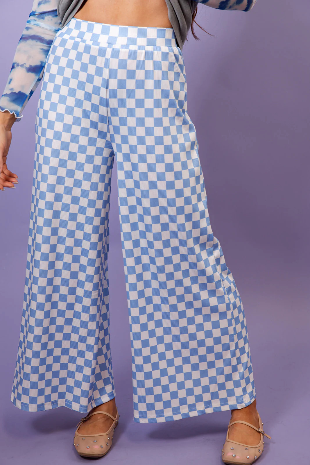 My Reputation Checkered Pants - Blue  [S-3X] | WKNDchasers