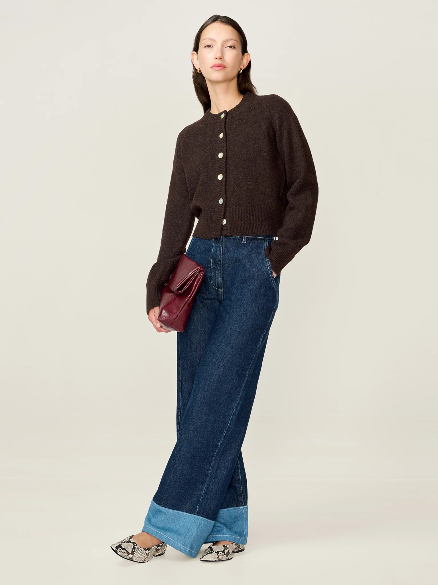 August Cardigan in Chocolate | OMNES | Ethical & Affordable Clothing | OMNES UK