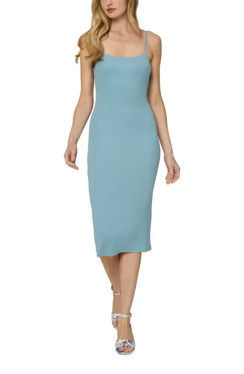 The Standard Stitch The Spaghetti Strap Midi Dress in Sky Blue at Nordstrom, Size Medium | Nordstrom