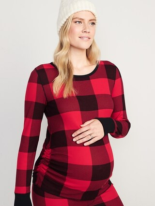 Maternity Printed Thermal-Knit Pajama Top | Old Navy (US)