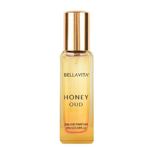 BellaVita Luxury Honey OUD Eau de Parfum Travel Size Edition 20 ml | Long-Lasting Mini Perfumes for Women | Notes: Patchouli, Vanilla, Bergamot & Spicy Notes | Pocket Perfume for Women | Vegan Perfume | Amazon (US)