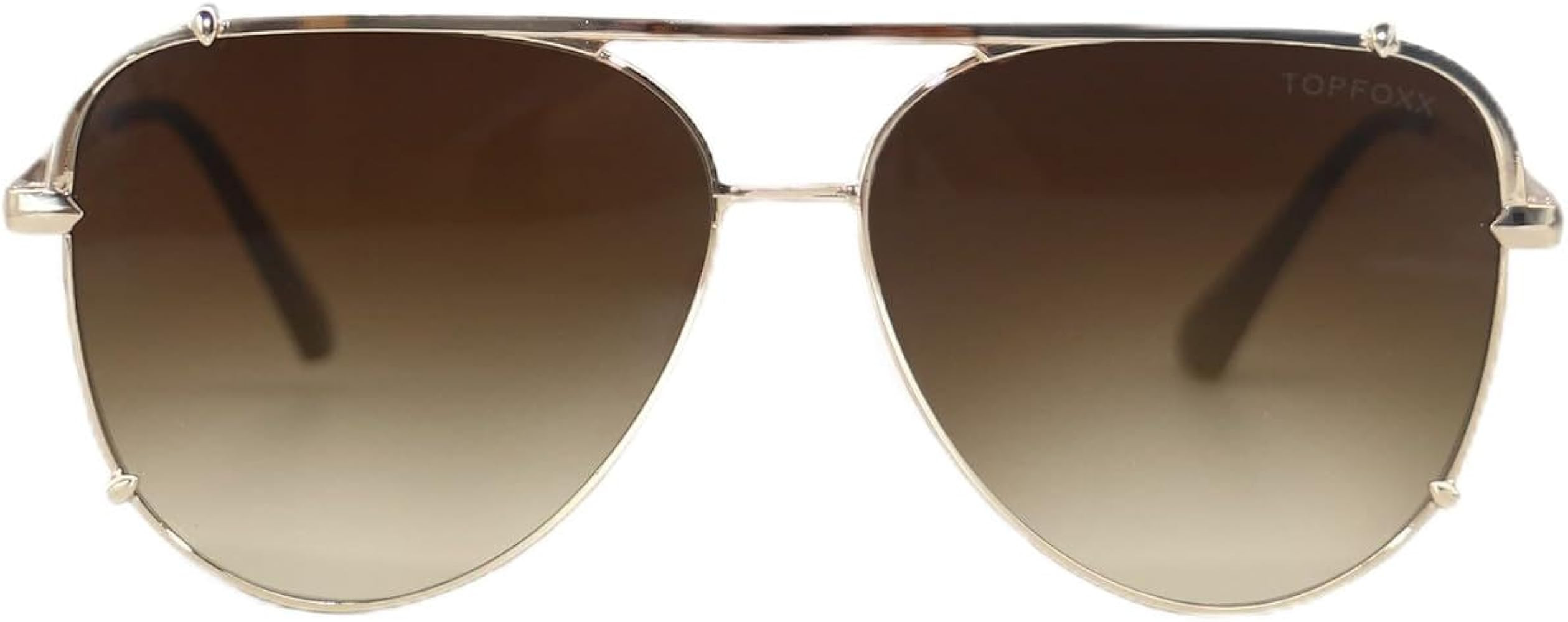 TOPFOXX - Cristina Stults Tangle Free Aviators Designer Sunglasses with UV400 Protection | Amazon (US)