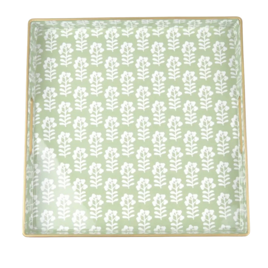 Sage Floral Square Tray | Sea Marie Designs