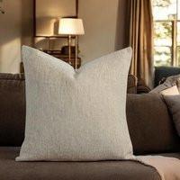 Beige Textured Throw Pillow Cover For Decor Living Room Designer Gift Couple Housewarming Home Accent Couch | Etsy (US)