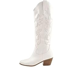 MeiLuSi Women's Cowgirl Boots for Women Embroidered Knee High Cowboy Boots Fashion Pull on Tall W... | Amazon (US)