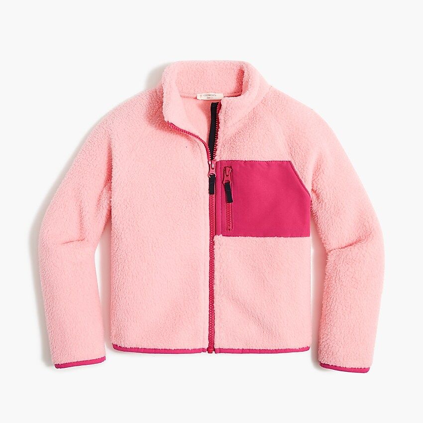 Girls' sherpa full-zip sweatshirt | J.Crew Factory