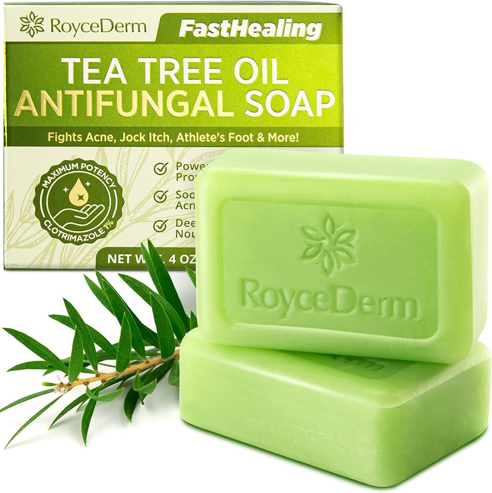 Roycederm Antifungal Antibacterial Tea Tree Soap: Antifungal Antibacterial Treatment for Face & B... | Amazon (US)