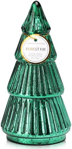 Christmas Tree Shaped Candle, Tower Shaped Mercury Xmas Tree Candles, Winter Holiday Christmas Ta... | Amazon (US)