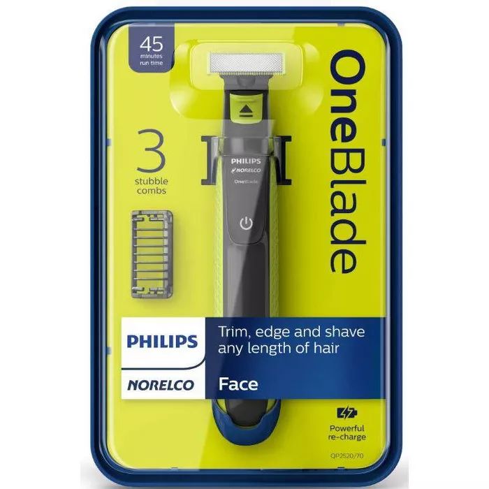 Philips Norelco OneBlade Hybrid Rechargeable Men's Electric Shaver and Trimmer - QP2520/70 | Target