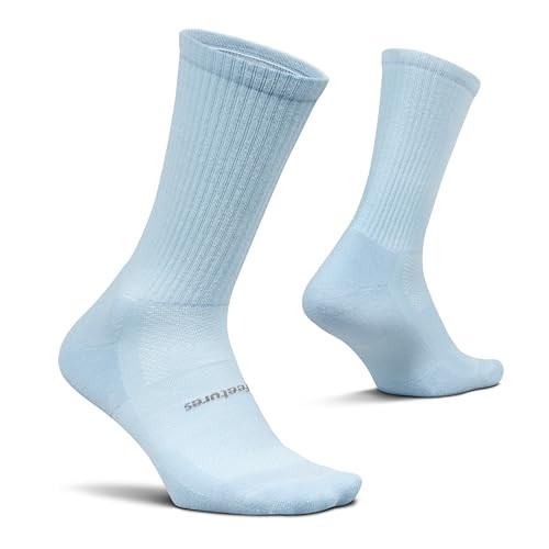 Feetures High Performance Max Cushion Classic Crew Sock for Women & Men - Moisture-Wicking Athletic Socks - Glacier, Small (1 Pair) | Amazon (US)