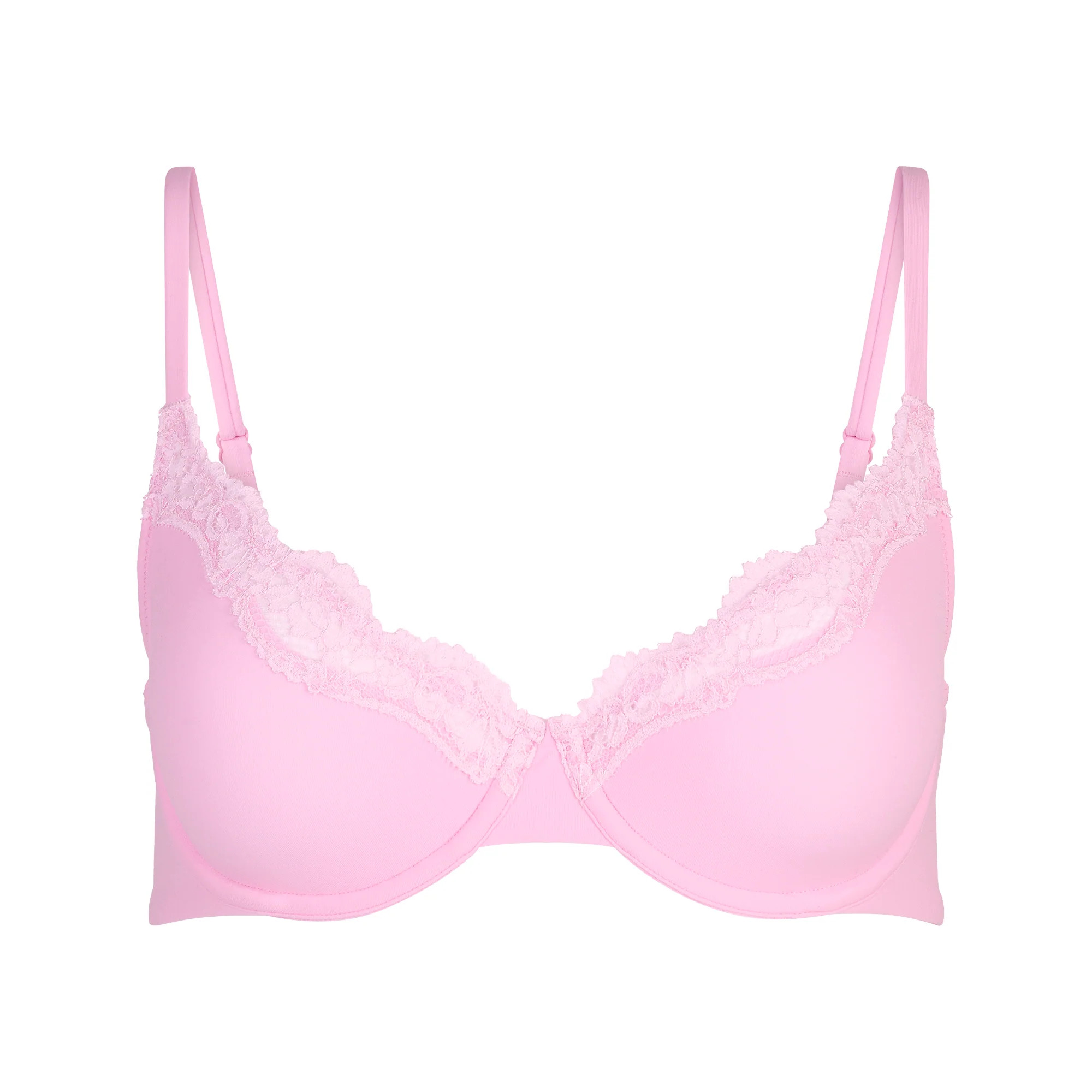 FITS EVERYBODY LACE UNLINED SCOOP BRA | BUBBLE GUM TONAL | SKIMS | SKIMS (US)