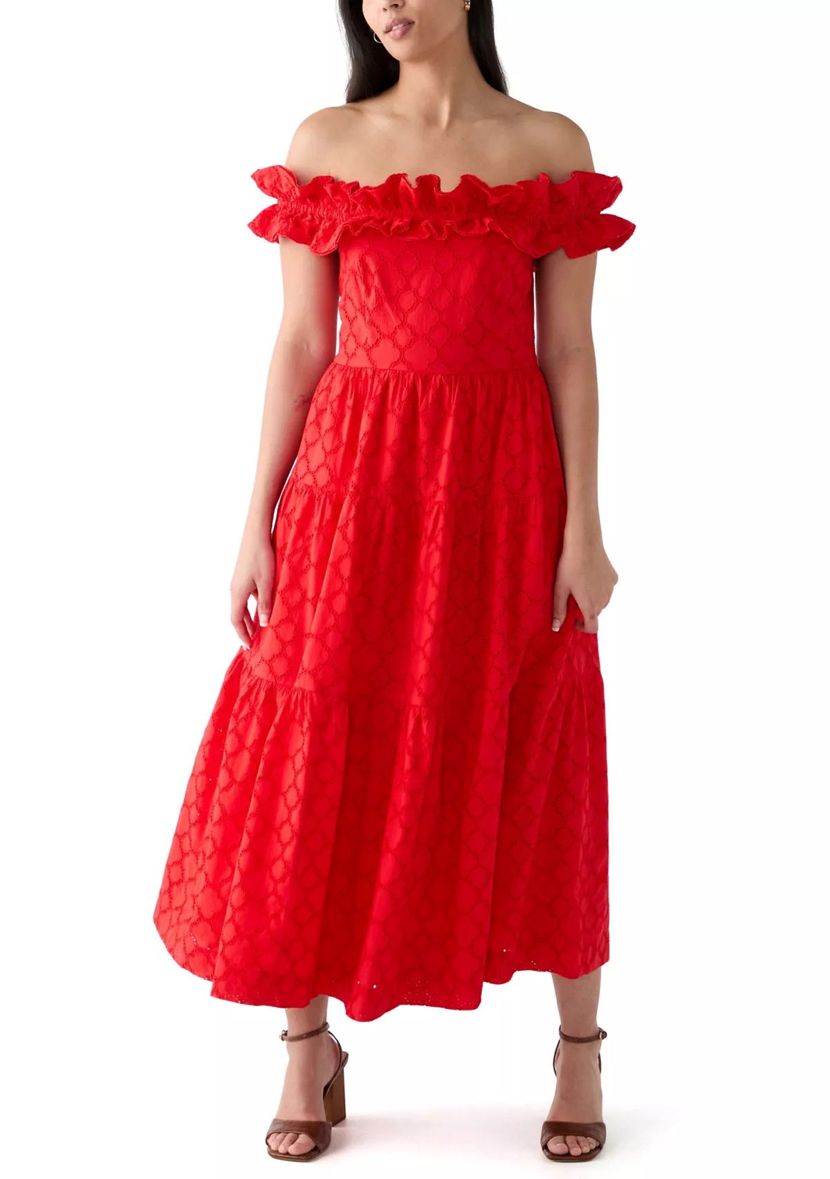 Crown & Ivy™Women's Off the Shoulder Midi Dress | Belk