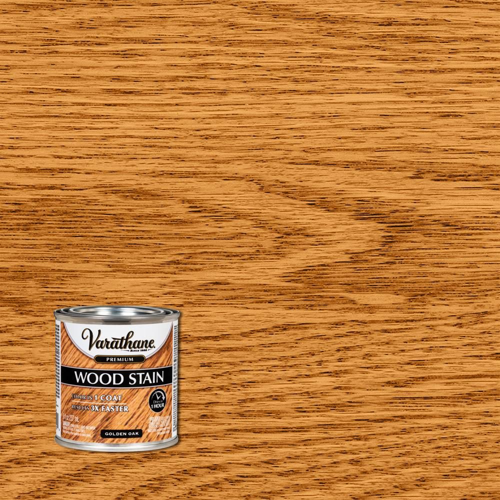 8 oz. Golden Oak Premium Fast Dry Interior Wood Stain | The Home Depot