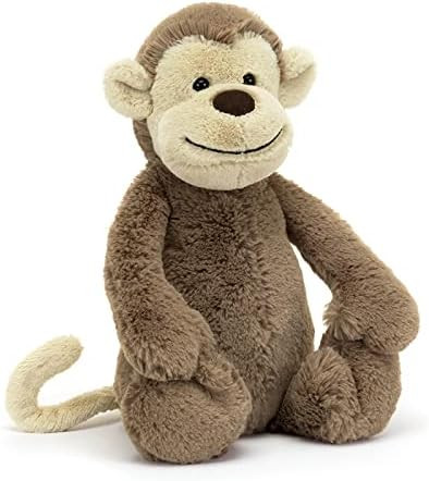 Jellycat Bashful Monkey Stuffed Animal, Medium 12 inches - Monkey Plush Toy - Classic Children's ... | Amazon (US)