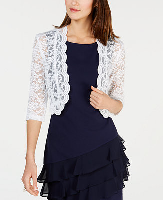 Scalloped Lace Shrug | Macy's