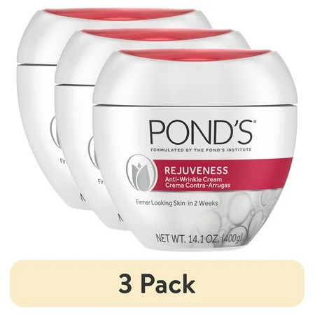 (3 pack) Pond’s Rejuveness Anti-Wrinkle Cream Anti Aging Face Moisturizer for all Skin 14.1 oz | Walmart (US)