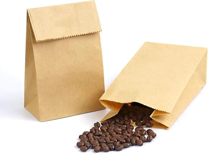 Kslong Mini Brown Paper Bags, 50pcs Small Kraft Paper Bag 1 LB 3.5x2.2x6.7\u201d Baby Shower Wedd... | Amazon (US)