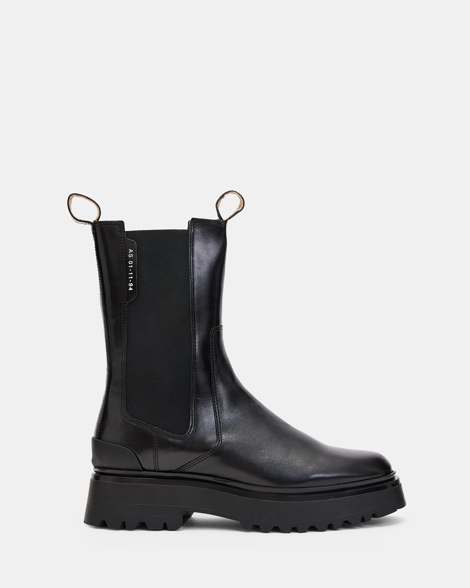 Amber Leather Boots Black | ALLSAINTS | AllSaints UK