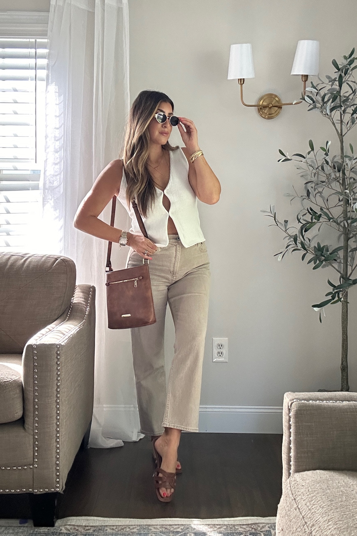 The cutest comfy and chic spring into summer outfit. Tap same photo below to shop top. Wearing a small and sized up in jeans ((on sale)). Xx 

Linked similar bracelets!

Spring outfit, sweater tank top, summer outfit 

#LTKstyletip #LTKfindsunder100 #LTKSeasonal