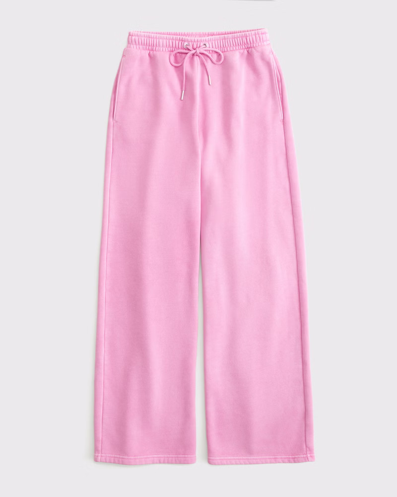High Rise Sunday Wide Leg Sweatpant | Abercrombie & Fitch (US)