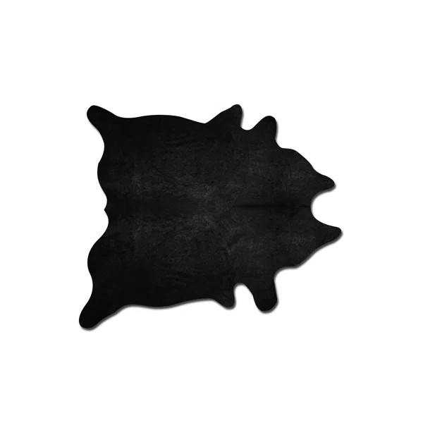 Plainsboro Geometric Handmade Cowhide Black Area Rug | Wayfair North America