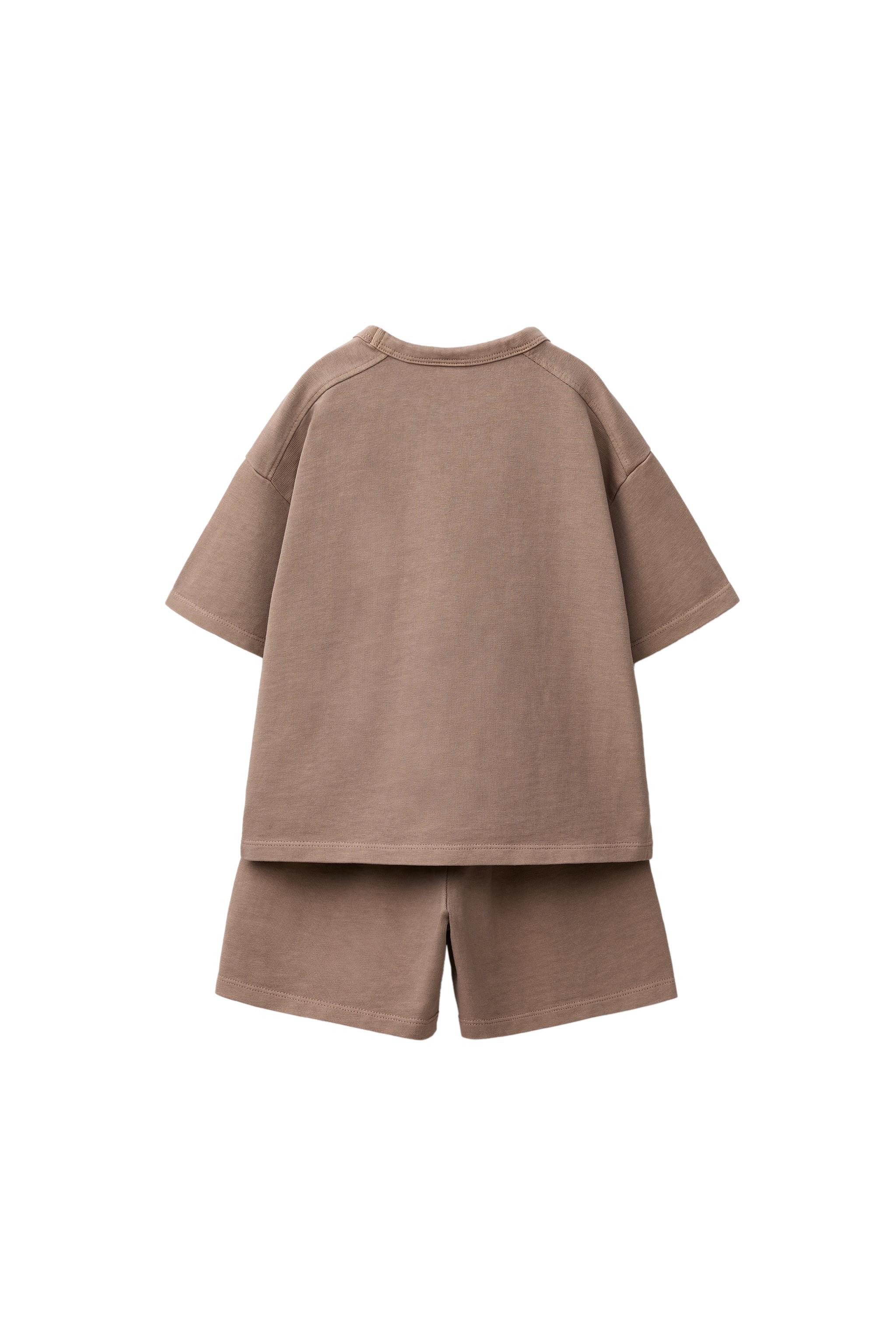 PLAIN T-SHIRT AND BERMUDA SHORTS SET | Zara UK