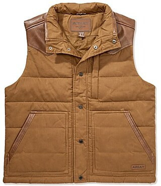Ariat Contrasting Yoke Sleeveless Quilted Vest - S | Dillard's