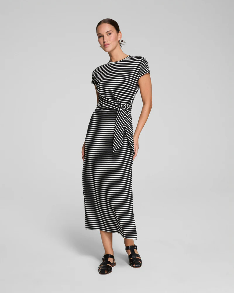SPANX® AirEssentials Tie-Waist Maxi Dress, Stripe | Spanx