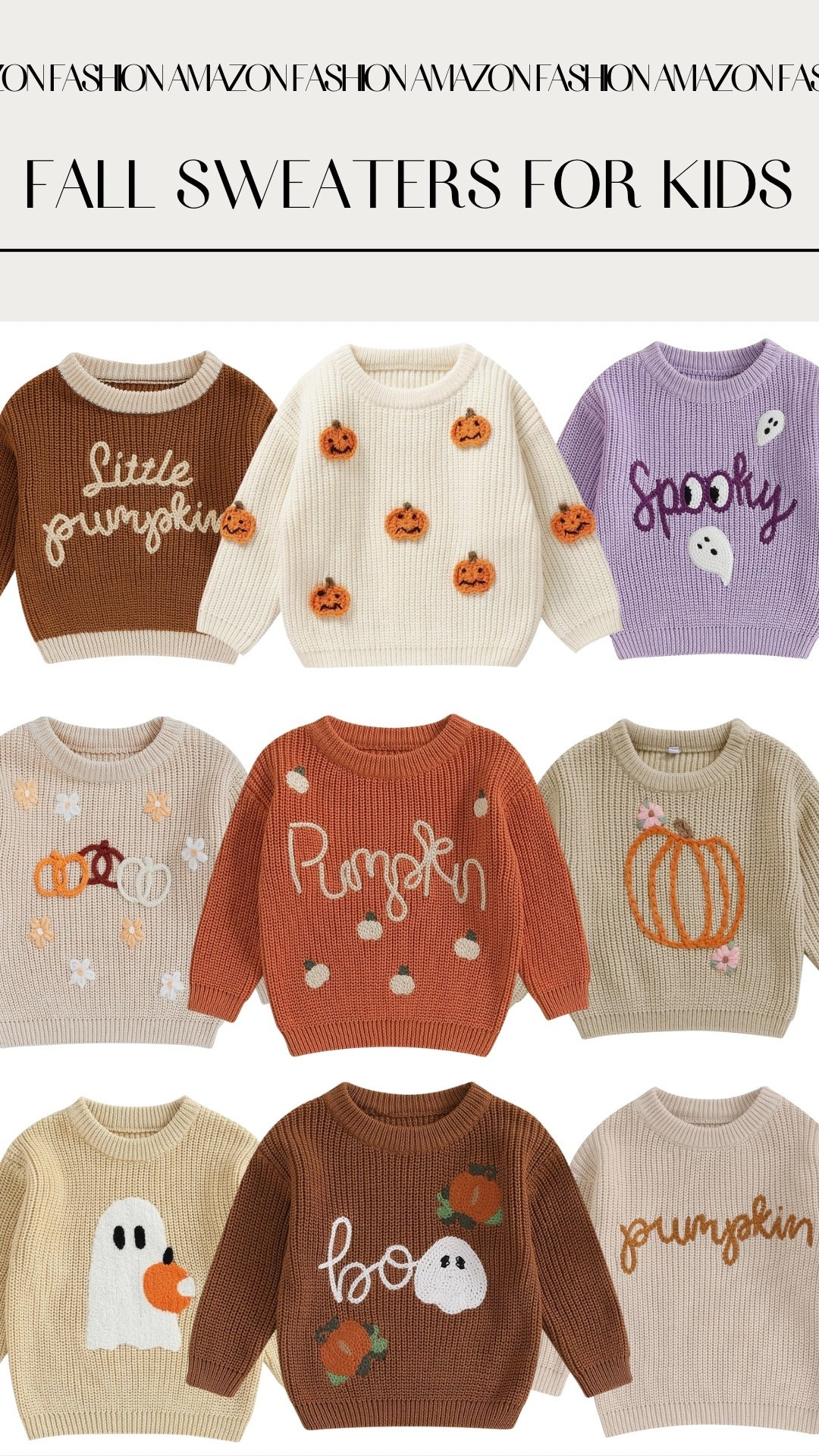Fall sweaters for babies and toddlers on Amazon that are too cute! 🍂🎃👻

#LTKFamily #LTKFindsUnder50 #LTKautumn