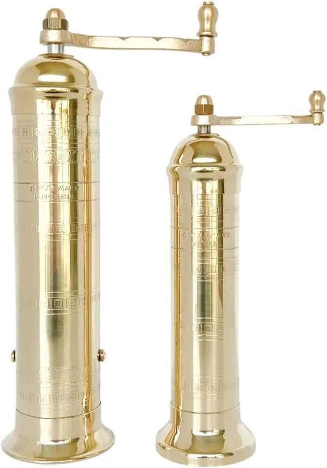 The Original European Salt and Pepper Mill 9” Brass, Gold, 9 inches Brass Pepper Mill | Amazon (US)