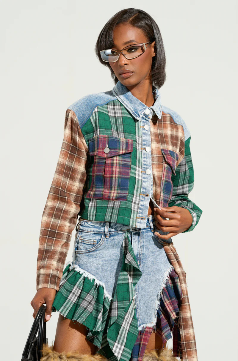 SAVE MYSELF BUTTON DOWN TOP | AKIRA