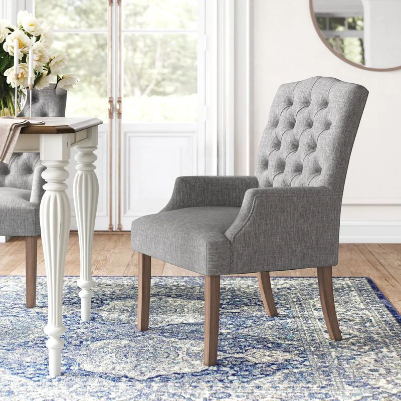 Lila Tufted Linen Upholstered Arm Chair | Wayfair North America