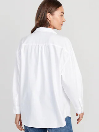 Oversized Button-Down Boyfriend Shirt | Old Navy (CA)