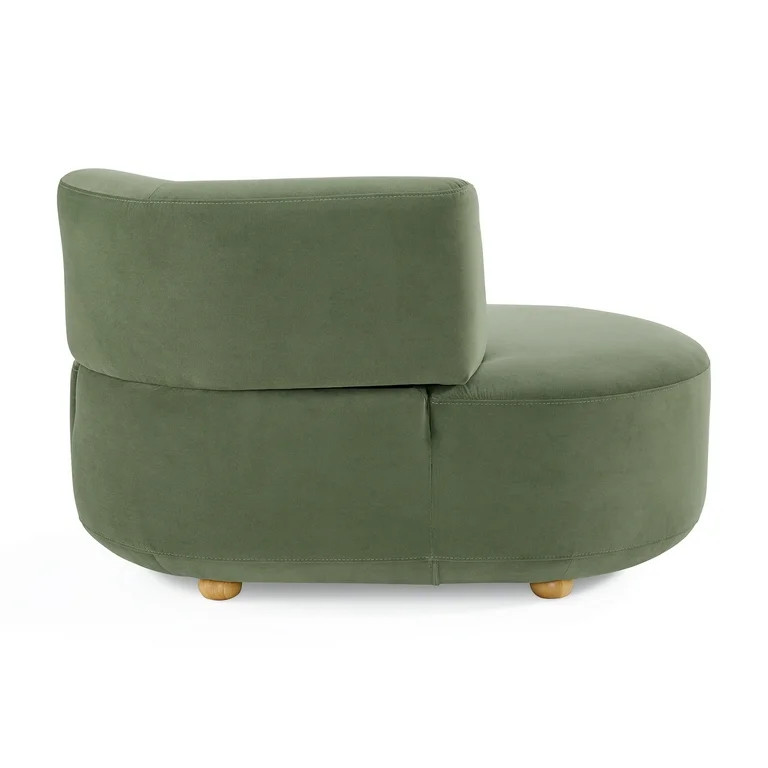 Better Homes & Gardens Juliet Modern Velvet Chaise, Olive | Walmart (US)