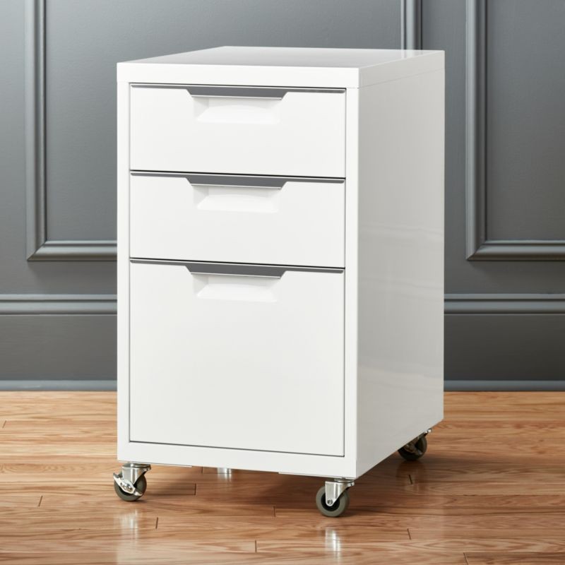 TPS 3-Drawer White File Cabinet + Reviews | CB2 | CB2