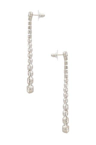 Amber Sceats x REVOLVE Crystal Droplet Earrings in Silver from Revolve.com | Revolve Clothing (Global)