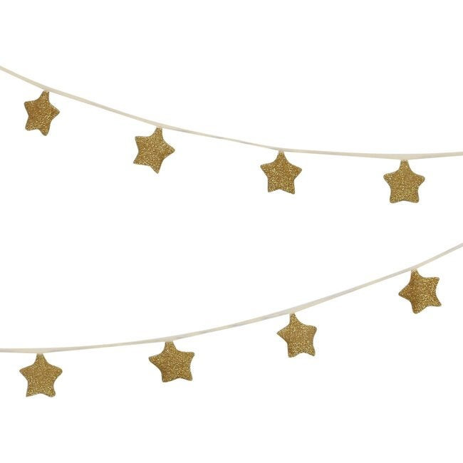 Meri Meri | Gold Knitted Star Garland | Organic Cotton | Maisonette | Maisonette