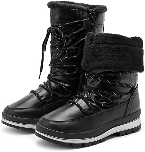 HEAWISH Women’s Winter Snow Boot Fur Lined Mid Calf Warm Boots | Amazon (US)