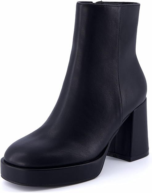 CUSHIONAIRE Women's Gallerie platform block heel dress boot +Memory Foam, Wide Widths Available | Amazon (US)