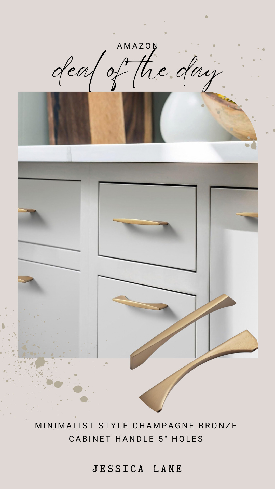 Beautiful minimalist style cabinet pulls in champagne bronze. Different sizes and finishes available. 

 #LTKHome #LTKSaleAlert