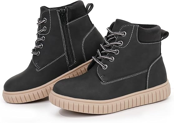 Tobfis Kids Zipper Ankle Boots Kids Sneaker with Boot-Like High Top Design for Boys & Girls(Toddl... | Amazon (US)